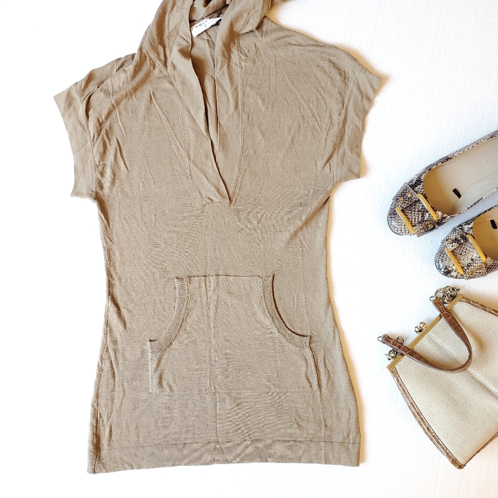 💓SOLD💓Trina Turk Silk Hood Pocket Kangaroo - Picture 6 of 11